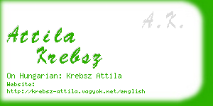 attila krebsz business card